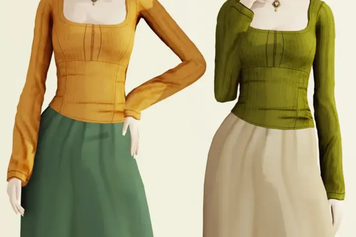 rowan square neck top