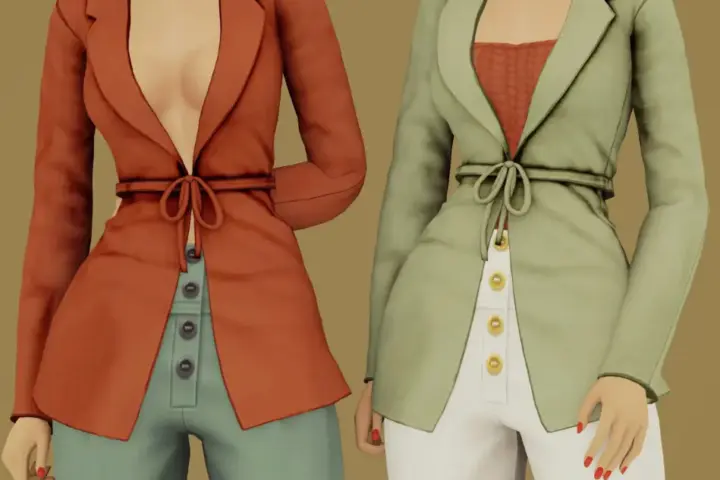 пиджак - elara tie blazer