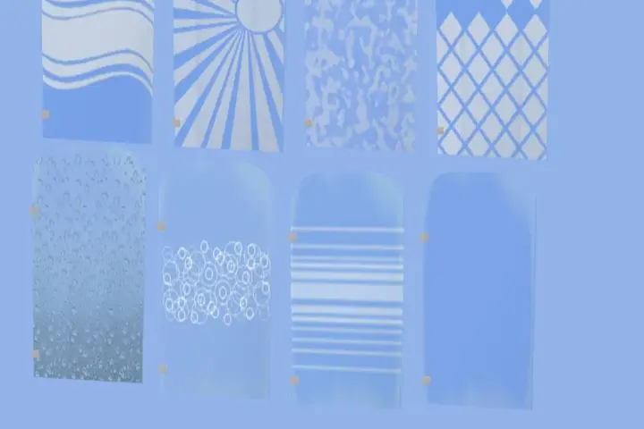 A glass partition