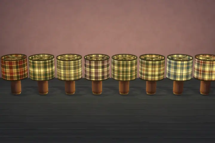 Tartan Lamp Set