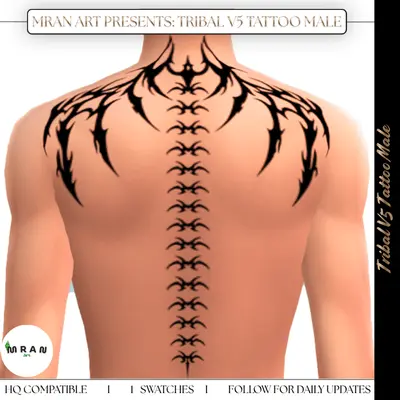 Tribal V5 Tattoo Male