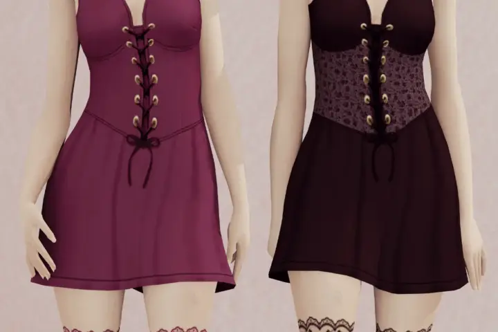 Rosalie Lace Up Mini Dress
