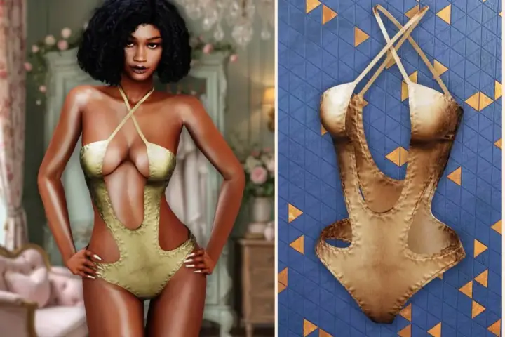 Cutout halter monokini