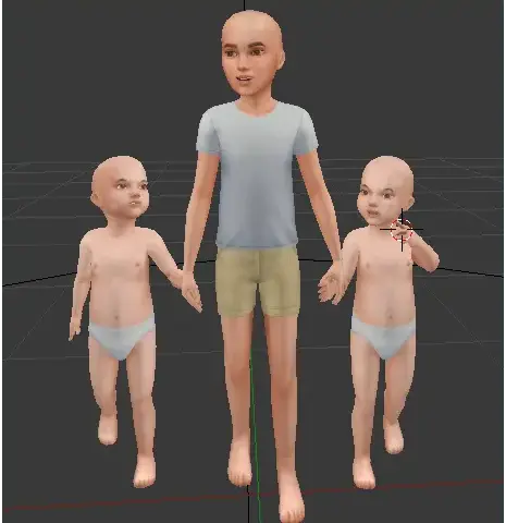 Walk with parents (pose pack)