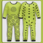 Infants Green and Black Babygrow