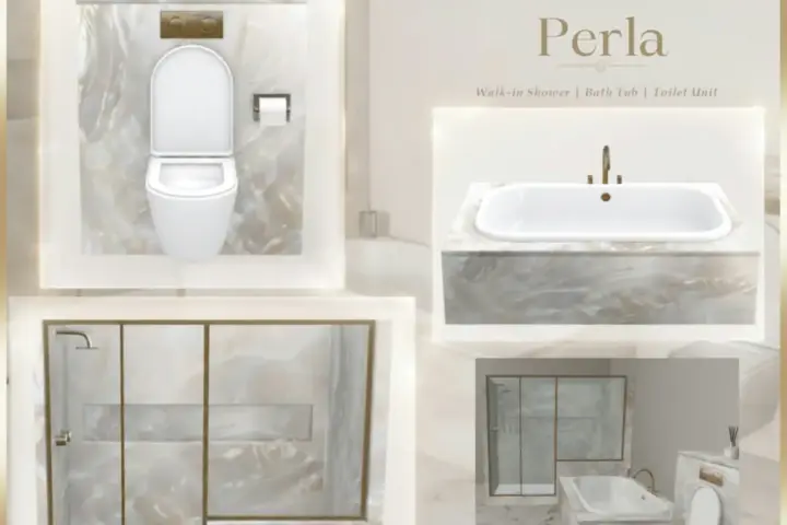 Perla Shower, Bath & Toilet Set