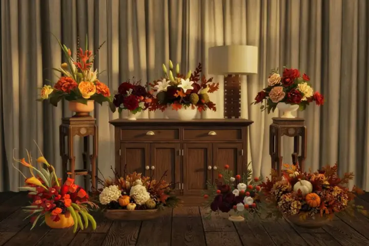 Decor | Autumn Elegance Floral Centerpieces - Sim Wears Prada