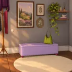 Upholstered Pouf Set