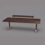 Modern Gaming Work Desk with Monitor Riser