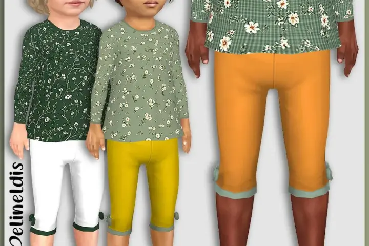 Toddler Solid Cropped Pants