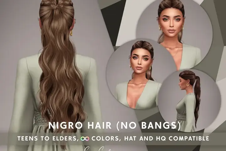SONYASIMS - Nigro Hair (No bangs)
