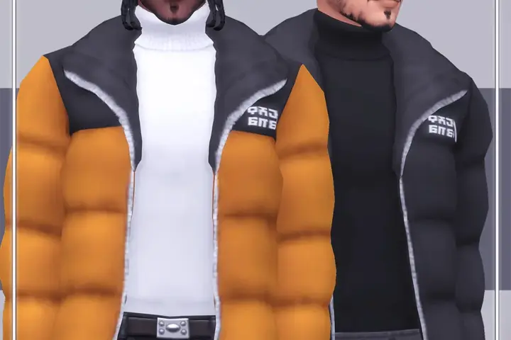 Puffer Jacket With Turtleneck