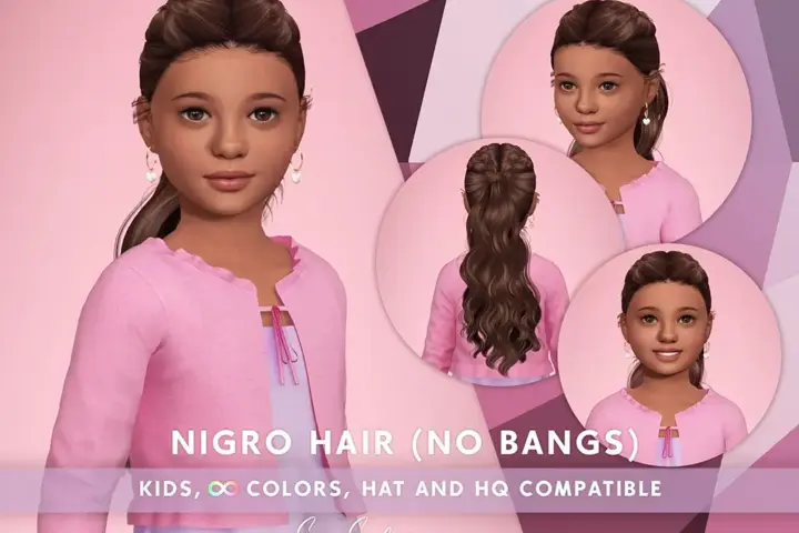 SONYASIMS - Nigro Hair Kids (No bangs)