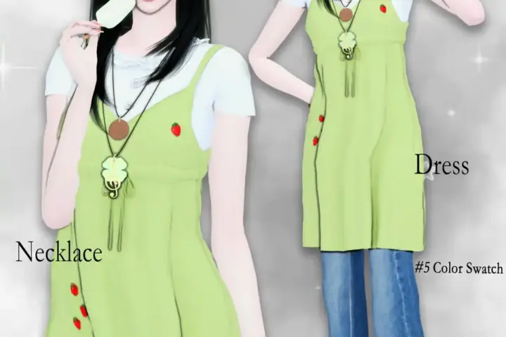 CYAN_N10_Dress&Necklace