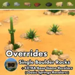 Base Game - Single Boulder Rocks Overrides ~ Rock ~ Boulders