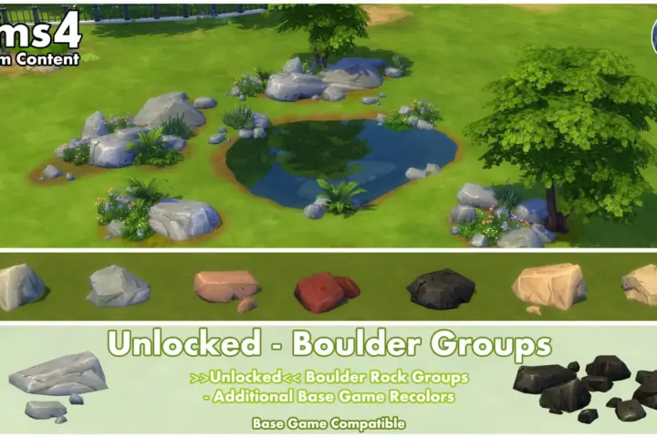 Base Game - Unlocked Boulder Groups ~ Rocks ~ Rock ~ Boulders