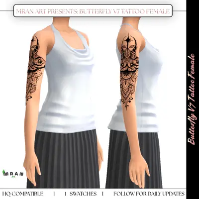Butterfly V7 Tattoo Female