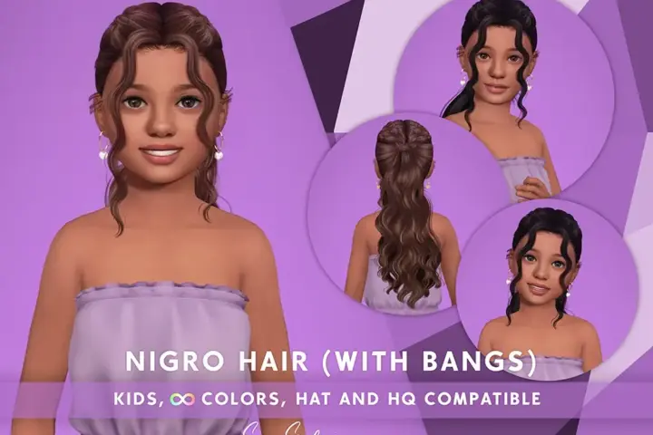 SONYASIMS - Nigro Hair Kids (With bangs)