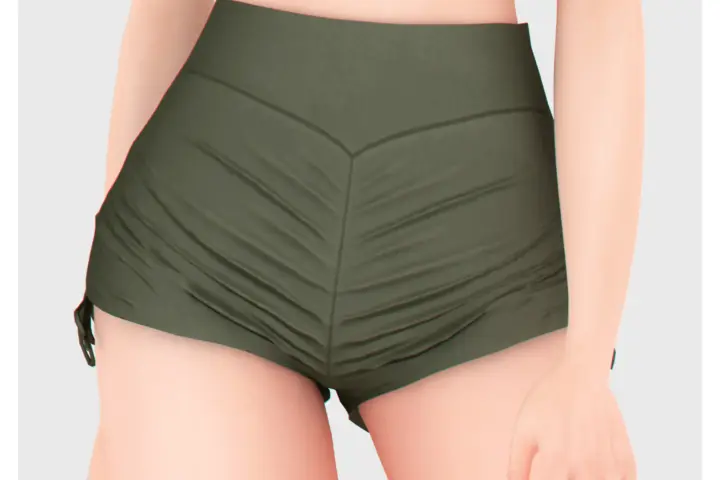 Ruched Gym Shorts