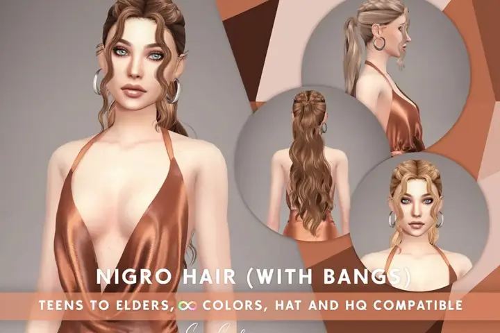 SONYASIMS - Nigro Hair (With bangs)