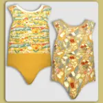 Infants Retro Floral Bodysuits