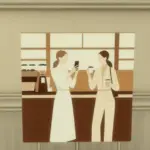 Girls' Coffee Time Painting