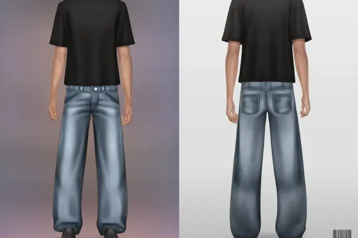 Мужские джинсы "Male Super Baggy Fit Jeans"
