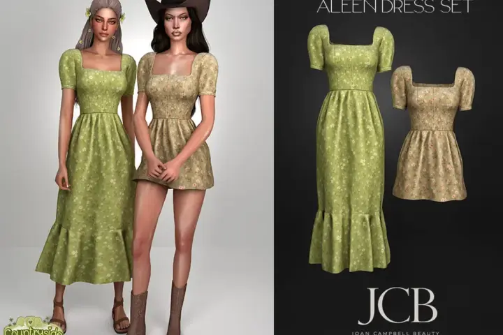 Платья для симочек "ALEEN SHORT AND LONG DRESS SET"