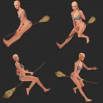 [F] Witch on a Broom Posepack 2026