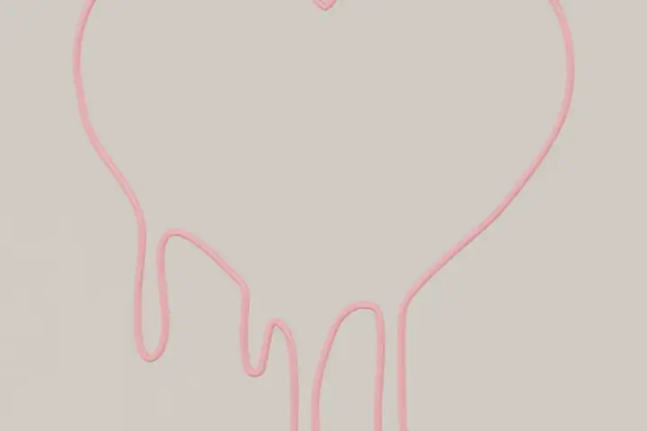Lila Heart Neon