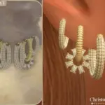 Visage Earrings Set - Diamond Charm Hoops Earring Stack