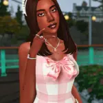 Pink Bow Tank by AuburnFae