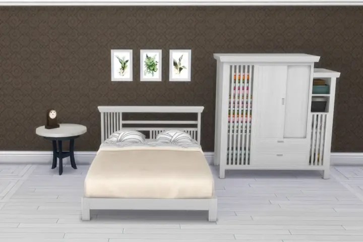 Wallpaper - part 1 - EA white wood colour trim - BG, Maxis Match