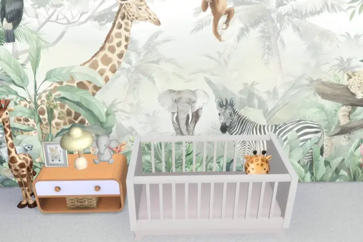 Kids Safari Mural wallpaper set