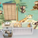 Kids Safari Mural wallpaper set