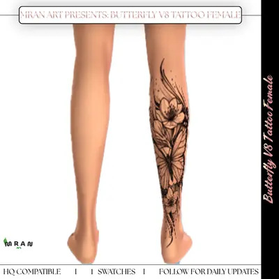 Butterfly V8 Tattoo Female