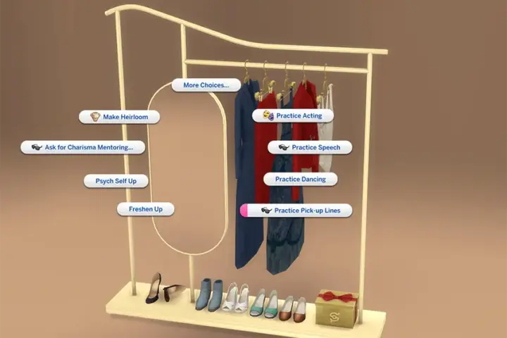 Modern Mirror Clothes Stand