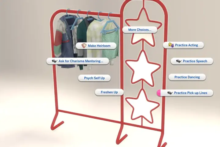 Stars Mirror with Clother Rack