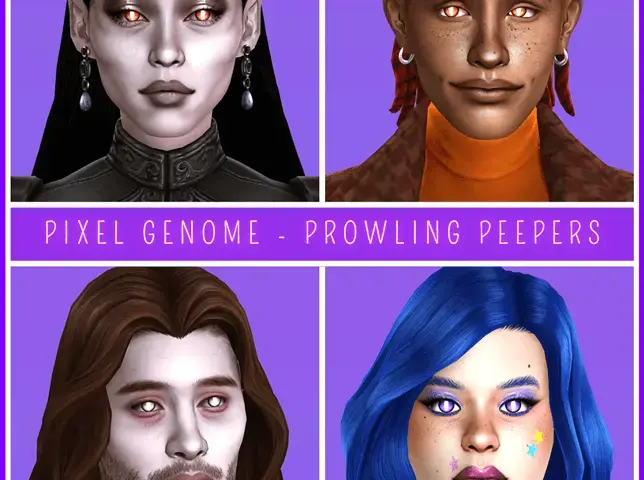 PIXEL GENOME - DEFAULT & NON DEFAULT EYES - PROWLING PEEPERS