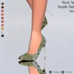 Sleek Autumn Reptile Skin Pumps