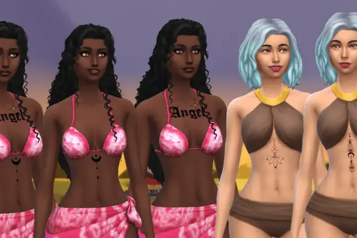 Angelica Chest Tattoos