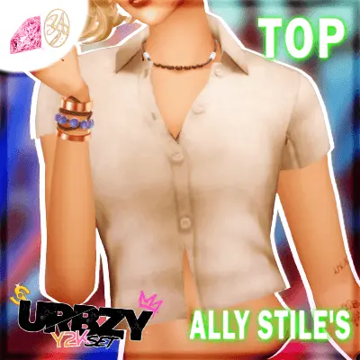 [SENSASIMS x AZHARMOONN] Urbzy Y2K Set - Ally STile's Top