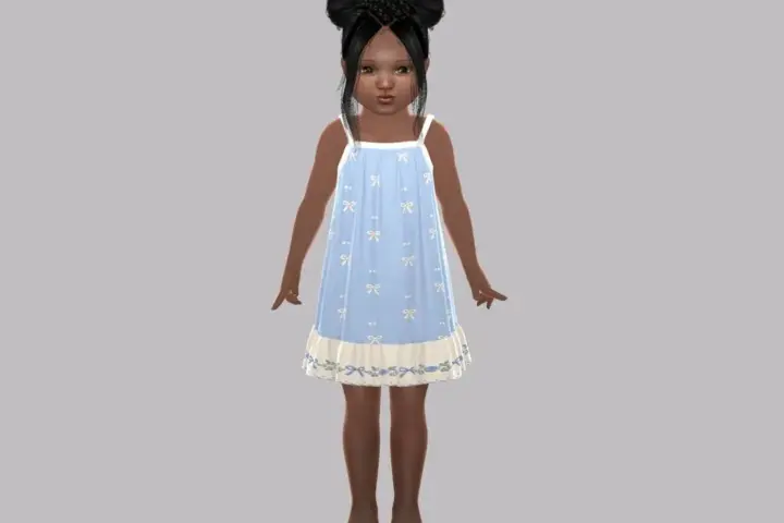 Toddler - Sleeveless summer dress with delicate straps and ruffle hem