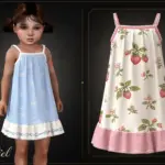 Toddler - Sleeveless summer dress with delicate straps and ruffle hem