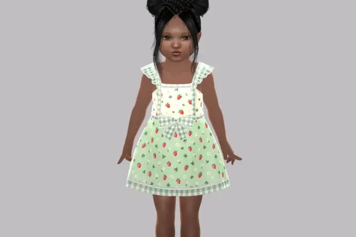 Toddler - Sweet gingham dress with flutter sleeves and bow