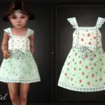 Toddler - Sweet gingham dress with flutter sleeves and bow