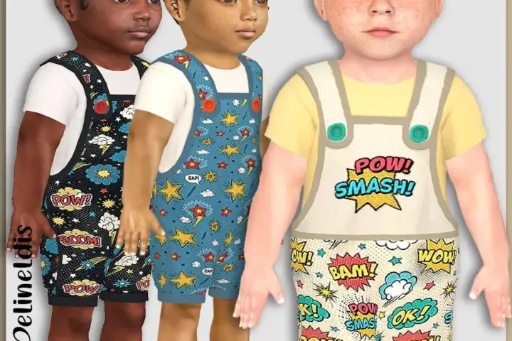Infants Super Hero Short Overall