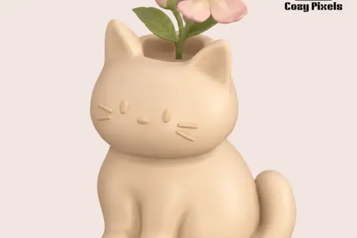 Cat & Flower