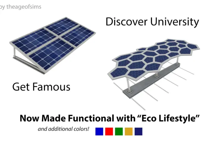 Functional Solar Panels [Get Famous, Discover University, and Eco Lifestyle required]