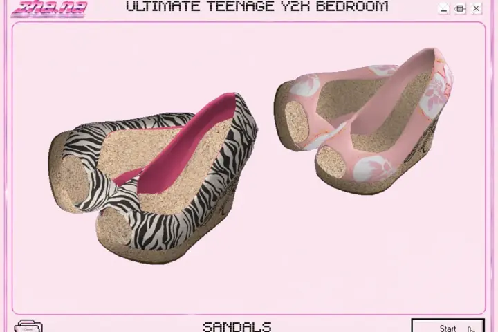 [Zha.na] Y2K Cork Sandals